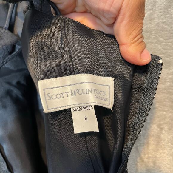 Vintage‎ Black Lace Mini Sequins Dress Romantic Gothic Deadstock New Sz 6 Punk - Picture 8 of 8